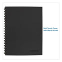 Cambridge Wirebound Business Notebook, 1-Subject, Wide/Legal Rule, Black Linen Cover, (80) 11 x 8.5 Sheets (06062)