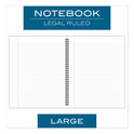 Cambridge Wirebound Business Notebook, 1-Subject, Wide/Legal Rule, Black Linen Cover, (80) 11 x 8.5 Sheets (06062)