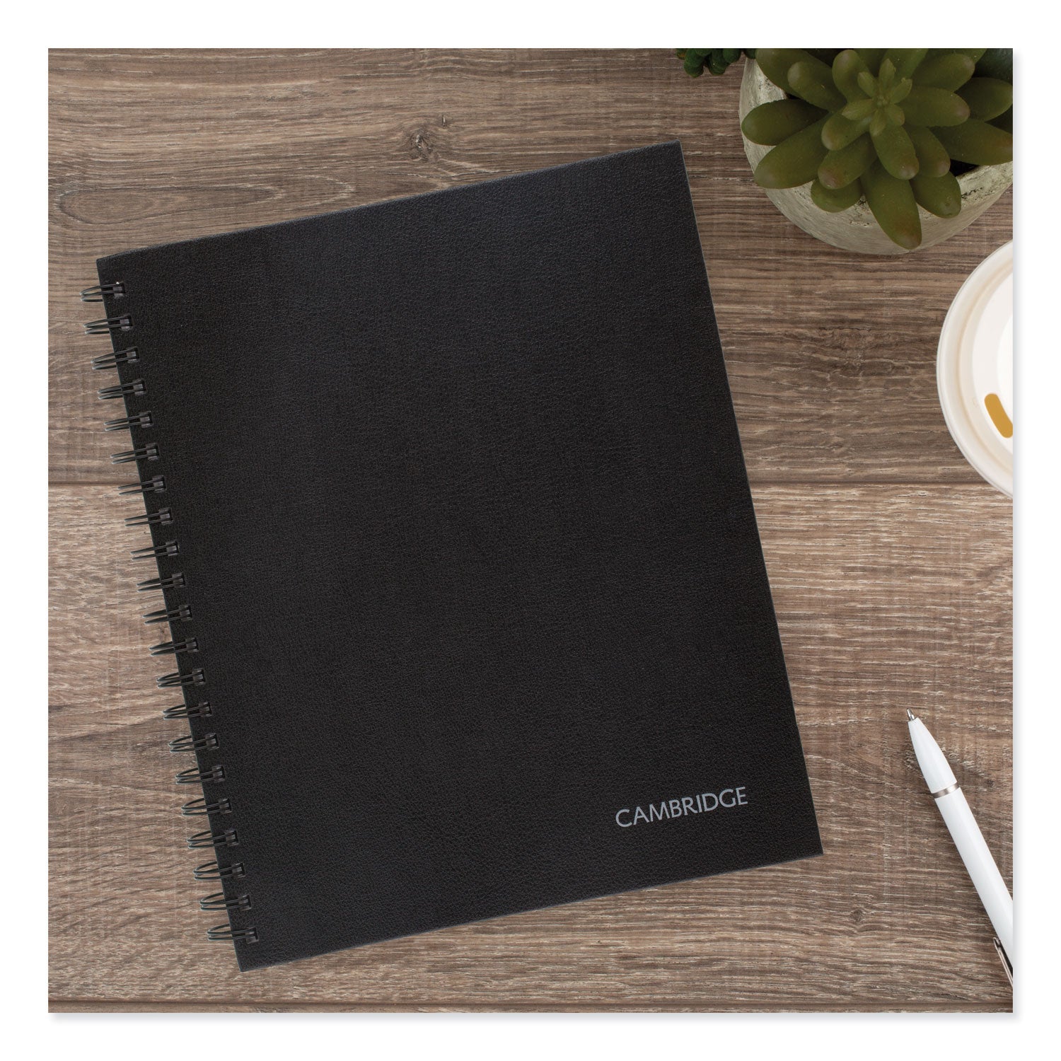 Cambridge Limited Hardbound Notebook with Pocket, 1-Subject, Wide/Legal Rule, Black Cover, (96) 11 x 8.5 Sheets (06100)