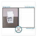 Cambridge Limited Hardbound Notebook with Pocket, 1-Subject, Wide/Legal Rule, Black Cover, (96) 11 x 8.5 Sheets (06100)