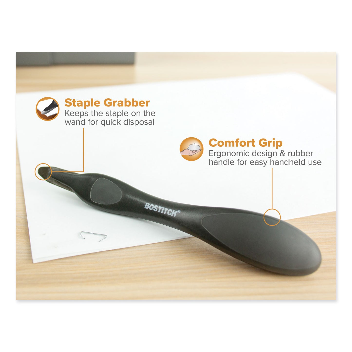 Bostitch Professional Magnetic Push-Style Staple Remover, Black (40000MBLK)