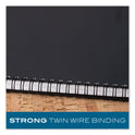 Cambridge Wirebound Business Notebook, 1-Subject, Wide/Legal Rule, Black Linen Cover, (80) 8 x 5 Sheets (06074)