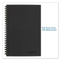 Cambridge Wirebound Business Notebook, 1-Subject, Wide/Legal Rule, Black Linen Cover, (80) 8 x 5 Sheets (06074)