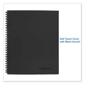 Cambridge Wirebound Business Notebook, 1-Subject, Wide/Legal Rule, Black Linen Cover, (80) 9.5 x 6.63 Sheets (06672)