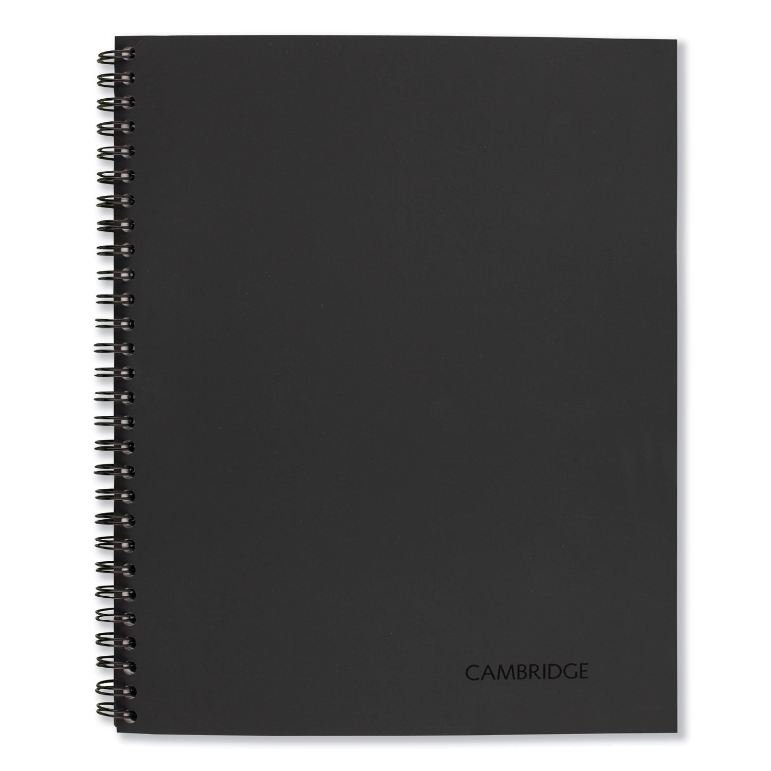 Cambridge Wirebound Business Notebook, 1-Subject, Wide/Legal Rule, Black Linen Cover, (80) 9.5 x 6.63 Sheets (06672)