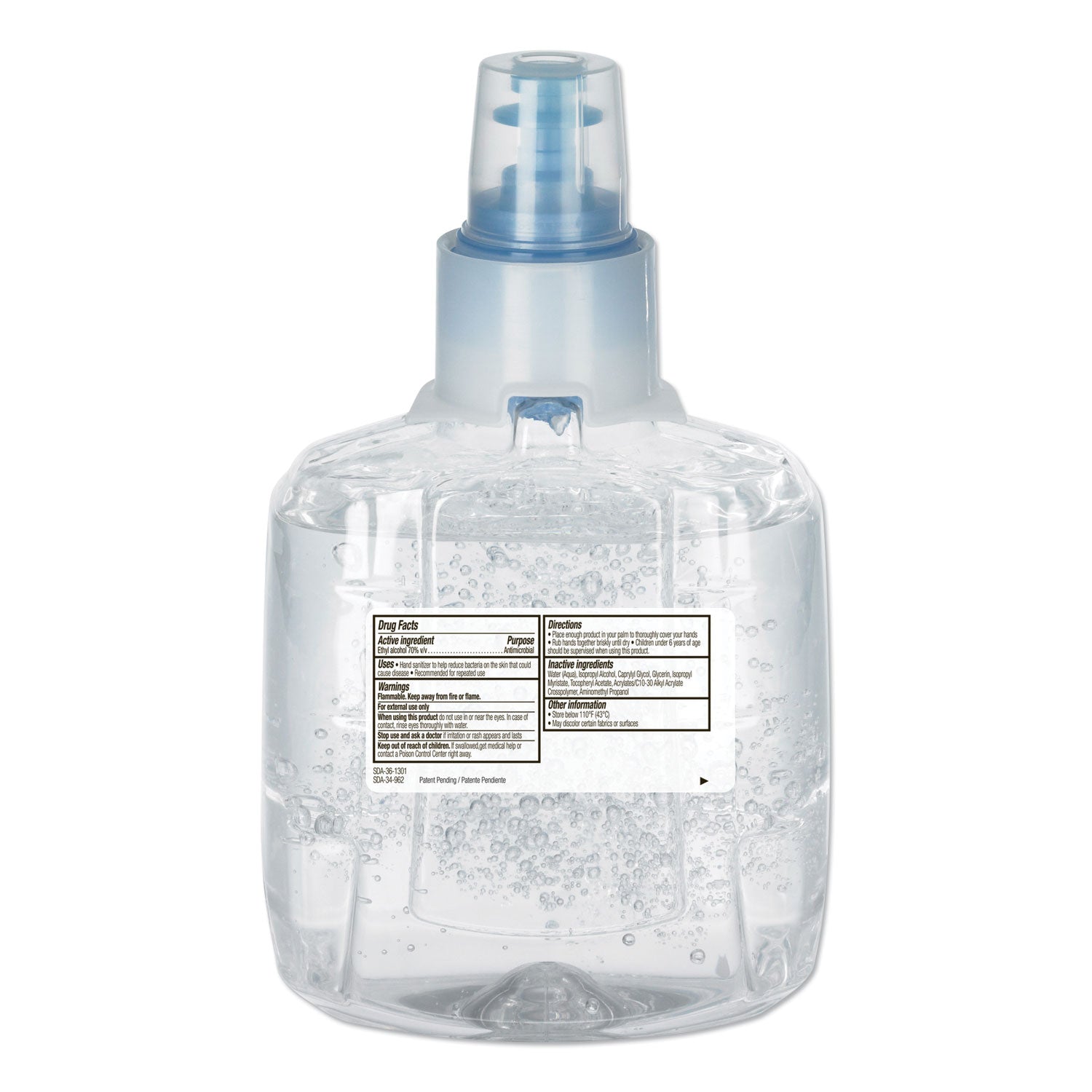 PURELL Advanced Hand Sanitizer Green Certified Gel Refill, For LTX-12 Dispensers, 1,200 mL, Fragrance-Free, 2/Carton (190302CT)