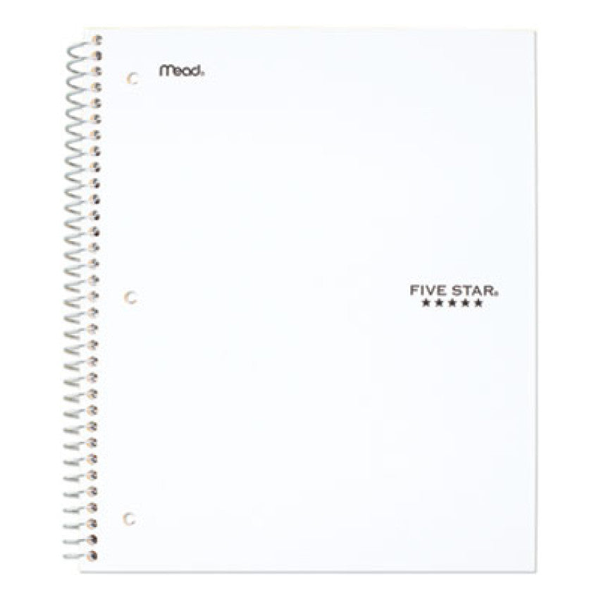 Wirebound Notebook with Eight Pockets, 5-Subject, Medium/College Rule, Randomly Assorted Cover Color, (200) 11 x 8.5 Sheets