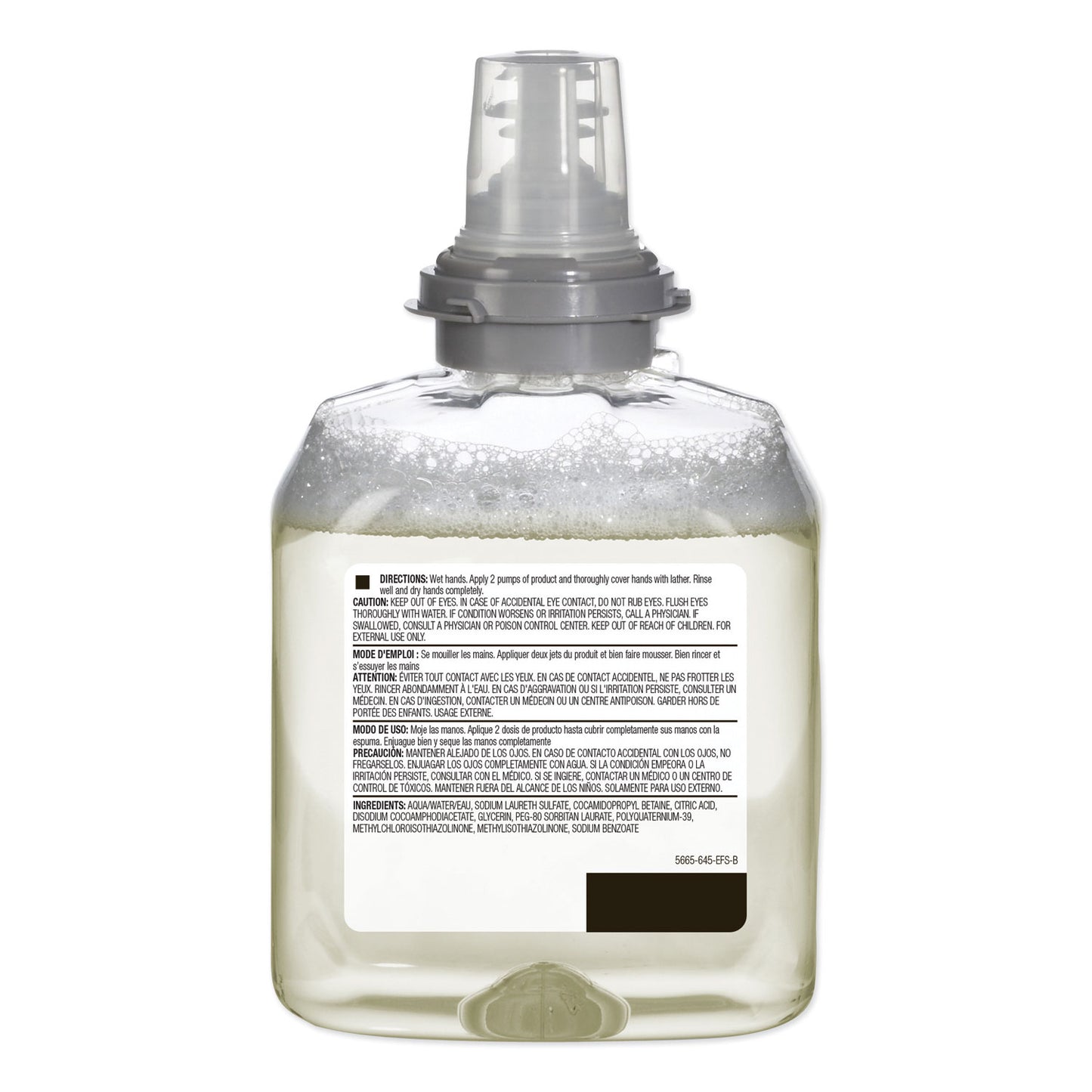 GOJO TFX Green Certified Foam Hand Cleaner Refill, Unscented, 1,200 mL, 2/Carton (566502CT)