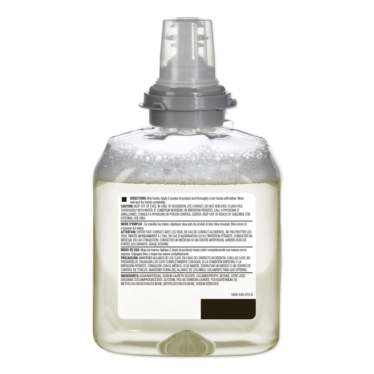 GOJO TFX Green Certified Foam Hand Cleaner Refill, Unscented, 1,200 mL, 2/Carton (566502CT)