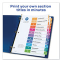 Avery Customizable TOC Ready Index Multicolor Tab Dividers, 12-Tab, 1 to 12, 11 x 8.5, White, Traditional Color Tabs, 6 Sets (11196)