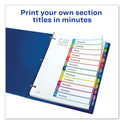 Avery Customizable TOC Ready Index Multicolor Tab Dividers, 12-Tab, 1 to 12, 11 x 8.5, White, Contemporary Color Tabs, 1 Set (11843)