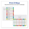 Avery Customizable TOC Ready Index Multicolor Tab Dividers, 8-Tab, 1 to 8, 11 x 8.5, White, Contemporary Color Tabs, 1 Set (11841)