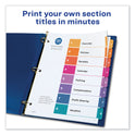 Avery Customizable TOC Ready Index Multicolor Tab Dividers, Uncollated, 8-Tab, 1 to 8, 11 x 8.5, White, 24 Sets (11168)
