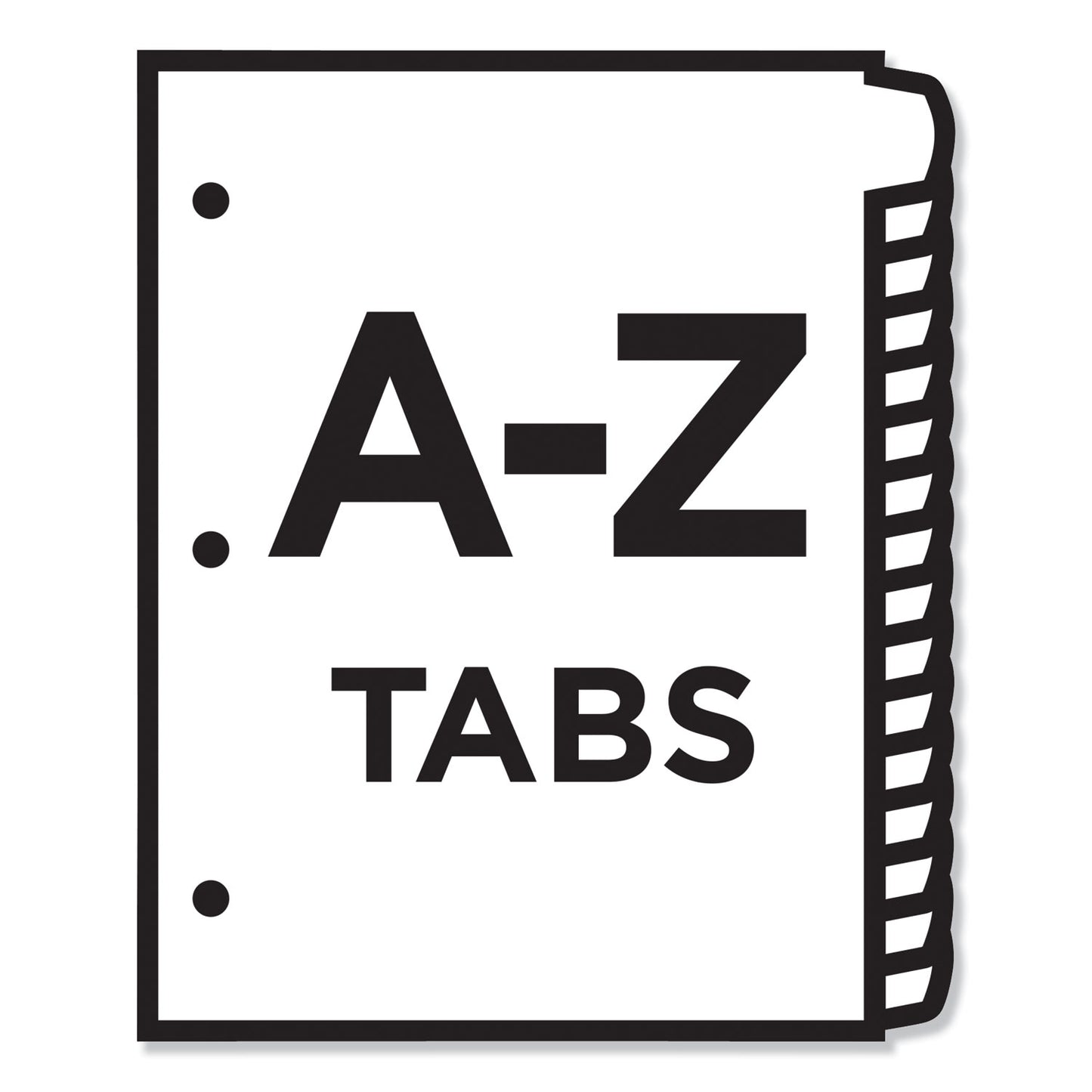 Avery Heavy-Duty Preprinted Plastic Tab Dividers, 26-Tab, A to Z, 11 x 9, Yellow, 1 Set (23081)