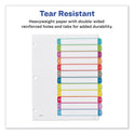 Avery Customizable TOC Ready Index Multicolor Tab Dividers, 12-Tab, 1 to 12, 11 x 8.5, White, Contemporary Color Tabs, 1 Set (11843)
