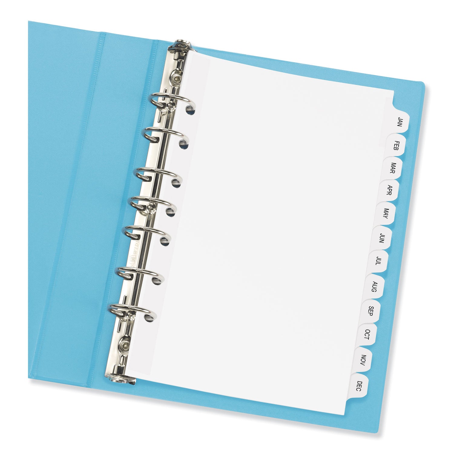 Avery Preprinted Tab Dividers, 12-Tab, Jan. to Dec., 8.5 x 5.5, White, 1 Set (11315)