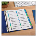 Avery Customizable TOC Ready Index Double Column Multicolor Tab Dividers, 24-Tab, 1 to 24, 11 x 8.5, White, 1 Set (11321)