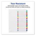 Avery Customizable TOC Ready Index Multicolor Tab Dividers, 26-Tab, A to Z, 11 x 8.5, White, Contemporary Color Tabs, 1 Set (11844)