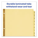 Avery Preprinted Laminated Tab Dividers with Gold Reinforced Binding Edge, 12-Tab, Jan. to Dec., 11 x 8.5, Buff, 1 Set (11307)