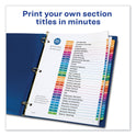 Avery Customizable TOC Ready Index Multicolor Tab Dividers, 31-Tab, 1 to 31, 11 x 8.5, White, Traditional Color Tabs, 1 Set (11129)