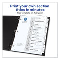Avery Customizable TOC Ready Index Black and White Dividers, 12-Tab, 1 to 12, 11 x 8.5, 1 Set (11140)