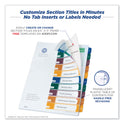 Avery Customizable Table of Contents Ready Index Dividers with Multicolor Tabs, 10-Tab, 1 to 10, 11 x 8.5, Translucent, 1 Set (11818)