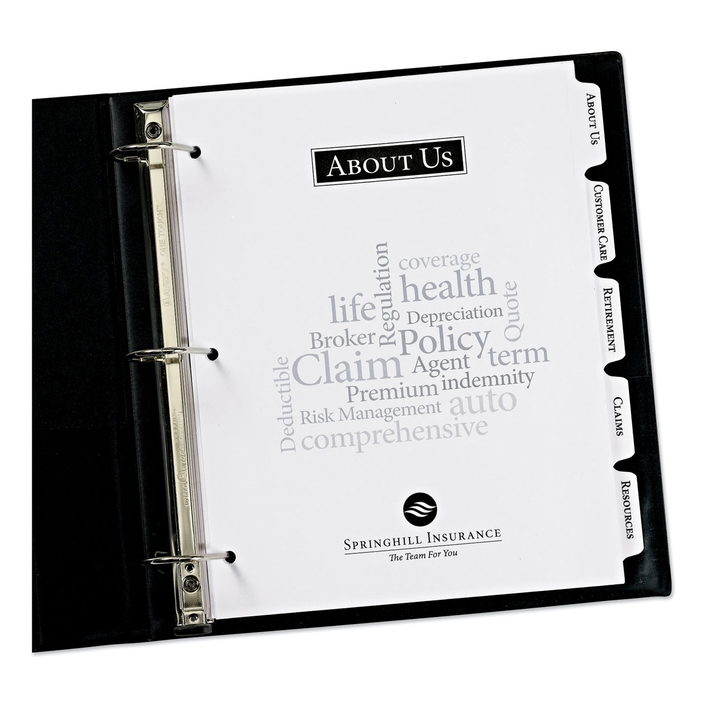 Avery Customizable Print-On Dividers, 3-Hole Punched, 5-Tab, 11 x 8.5, White, 5 Sets (11515)