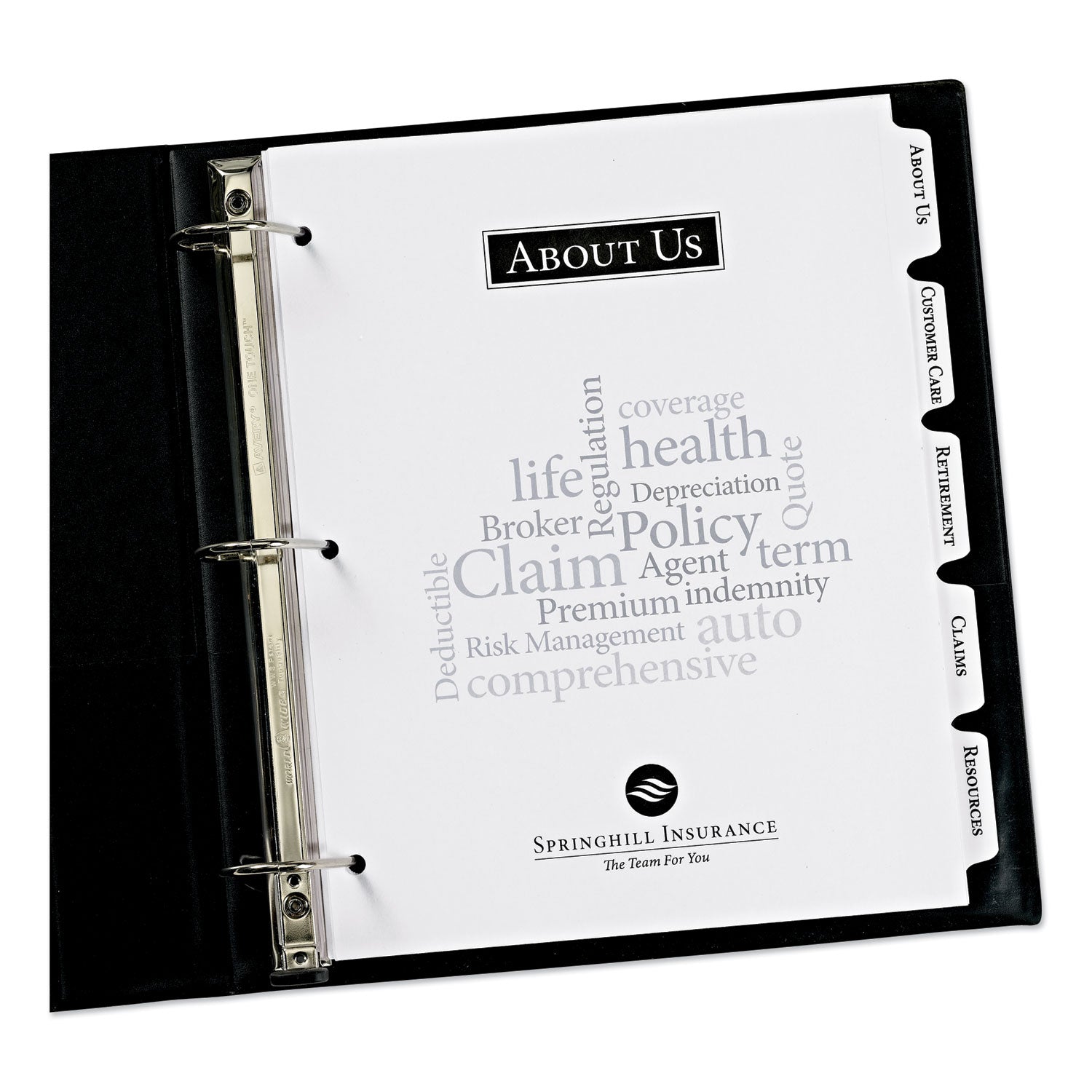 Avery Customizable Print-On Dividers, 3-Hole Punched, 5-Tab, 11 x 8.5, White, 5 Sets (11515)