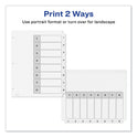 Avery Customizable TOC Ready Index Black and White Dividers, 8-Tab, 1 to 8, 11 x 8.5, 1 Set (11132)