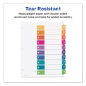 Avery Customizable TOC Ready Index Multicolor Tab Dividers, 10-Tab, 1 to 10, 11 x 8.5, White, Traditional Color Tabs, 6 Sets (11188)