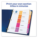 Avery Customizable TOC Ready Index Multicolor Tab Dividers, 5-Tab, 1 to 5, 11 x 8.5, White, Traditional Color Tabs, 1 Set (11131)