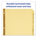 Avery Preprinted Laminated Tab Dividers with Gold Reinforced Binding Edge, 25-Tab, A to Z, 11 x 8.5, Buff, 1 Set (11306)