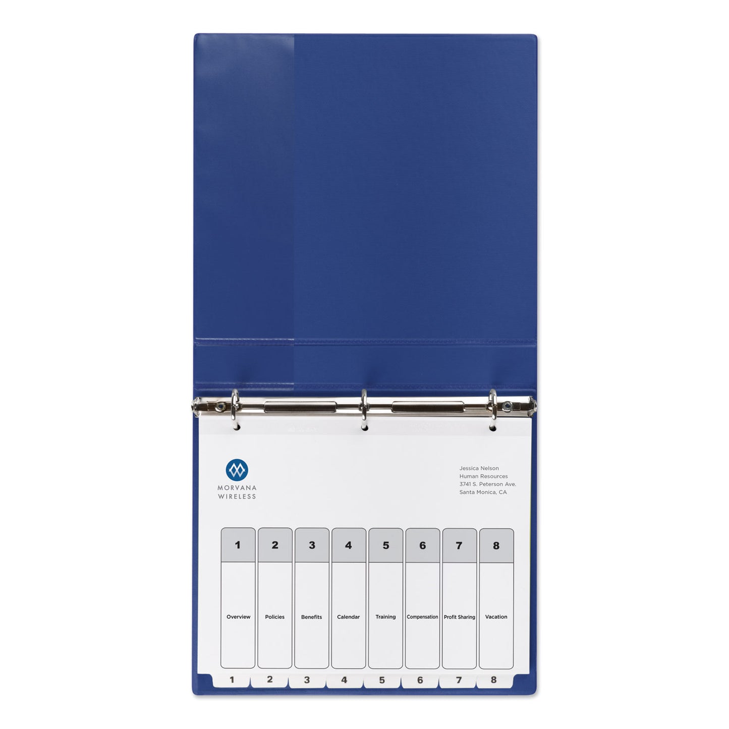 Avery Customizable TOC Ready Index Black and White Dividers, 8-Tab, 1 to 8, 11 x 8.5, 1 Set (11132)