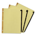 Avery Preprinted Black Leather Tab Dividers w/Gold Reinforced Edge, 31-Tab, 1 to 31, 11 x 8.5, Buff, 1 Set (11352)