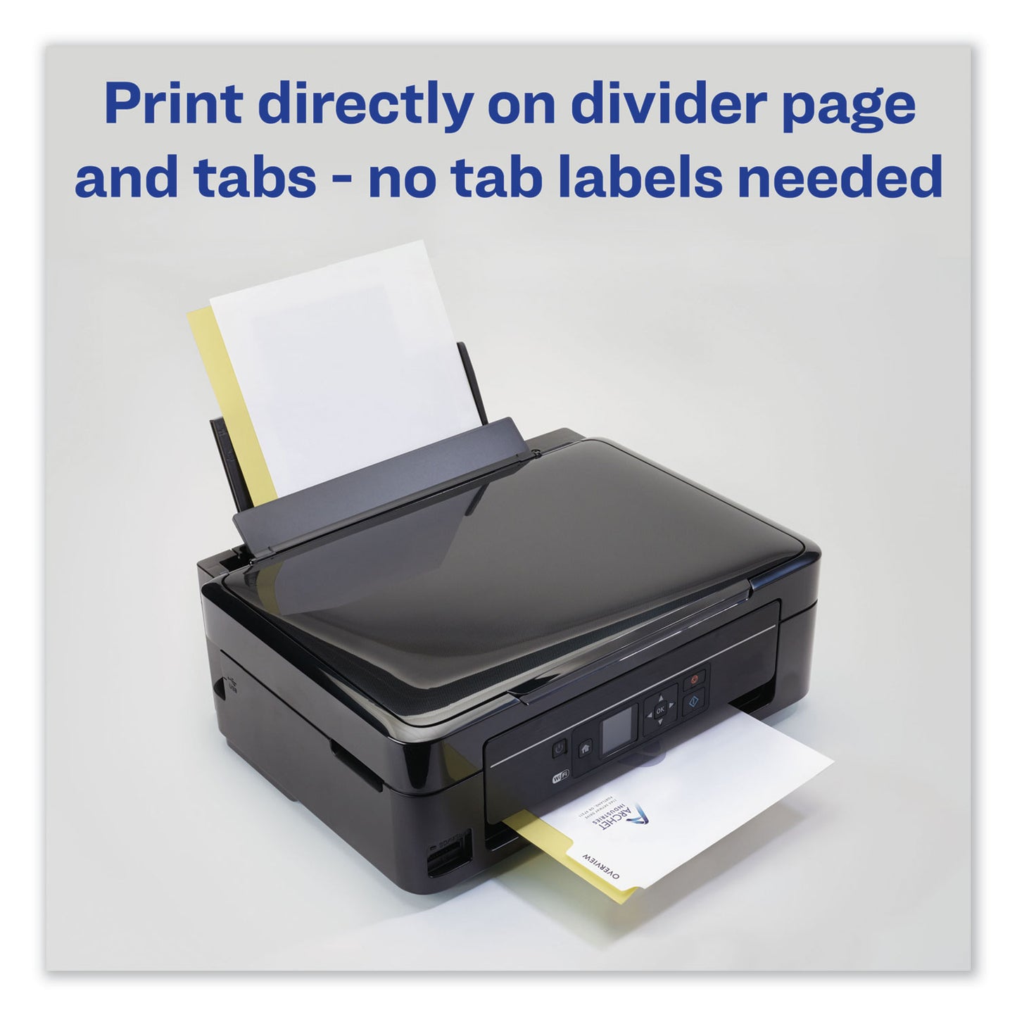 Avery Customizable Print-On Dividers, 3-Hole Punched, 8-Tab, 11 x 8.5, White, 1 Set (11528)