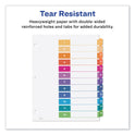Avery Customizable TOC Ready Index Multicolor Tab Dividers, 12-Tab, 1 to 12, 11 x 8.5, White, Traditional Color Tabs, 1 Set (11141)