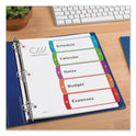 Avery Customizable TOC Ready Index Multicolor Tab Dividers, 5-Tab, 1 to 5, 11 x 8.5, White, Contemporary Color Tabs, 1 Set (11840)