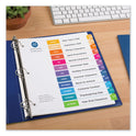 Avery Customizable TOC Ready Index Multicolor Tab Dividers, 12-Tab, Jan. to Dec., 11 x 8.5, White, Traditional Color Tabs, 1 Set (11127)