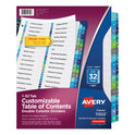 Avery Customizable TOC Ready Index Double Column Multicolor Tab Dividers, 32-Tab, 1 to 32, 11 x 8.5, White, 1 Set (11322)