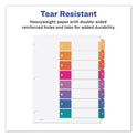 Avery Customizable TOC Ready Index Multicolor Tab Dividers, 8-Tab, 1 to 8, 11 x 8.5, White, Traditional Color Tabs, 6 Sets (11186)