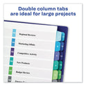 Avery Customizable TOC Ready Index Double Column Multicolor Tab Dividers, 24-Tab, 1 to 24, 11 x 8.5, White, 1 Set (11321)