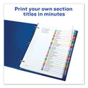 Avery Customizable TOC Ready Index Multicolor Tab Dividers, 26-Tab, A to Z, 11 x 8.5, White, Contemporary Color Tabs, 1 Set (11844)