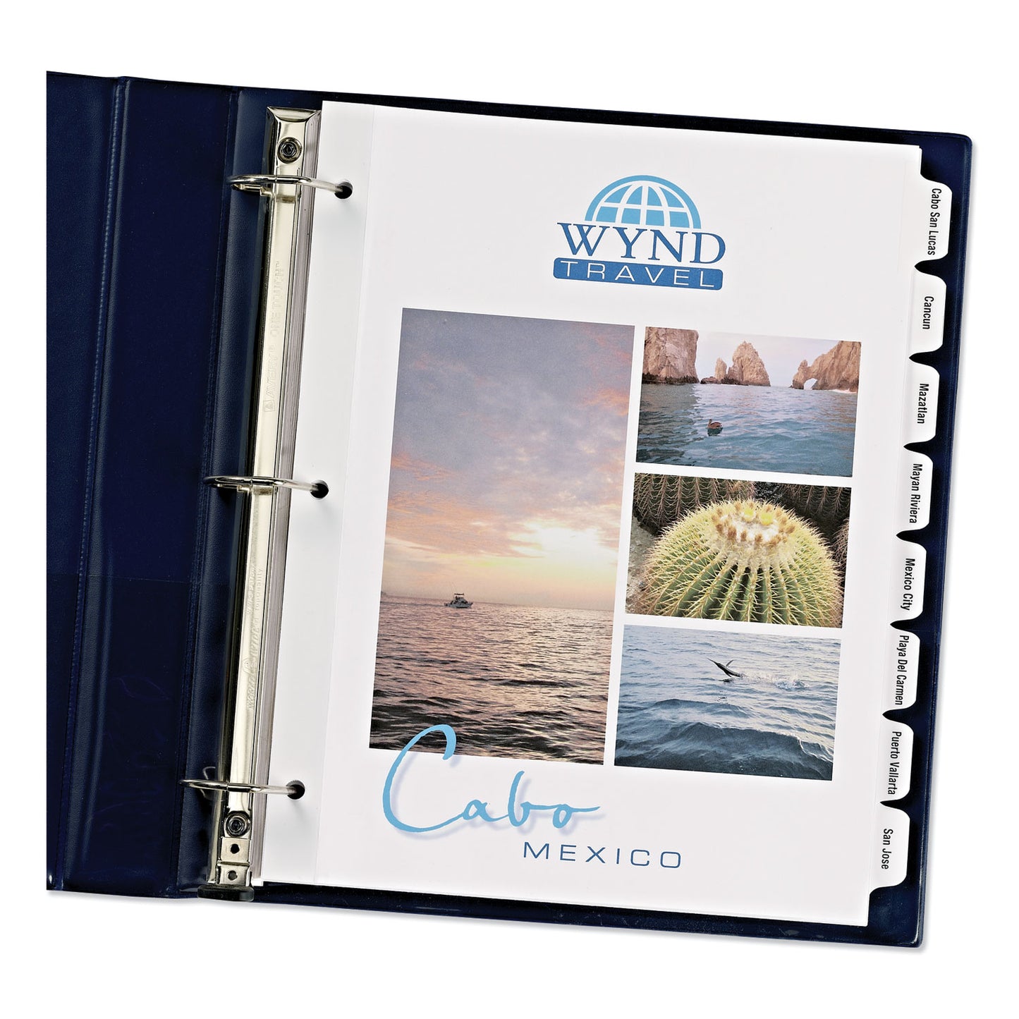 Avery Customizable Print-On Dividers, 3-Hole Punched, 8-Tab, 11 x 8.5, White, 5 Sets (11552)