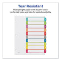 Avery Customizable TOC Ready Index Multicolor Tab Dividers, 10-Tab, 1 to 10, 11 x 8.5, White, Contemporary Color Tabs, 1 Set (11842)
