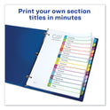 Avery Customizable TOC Ready Index Multicolor Tab Dividers, 15-Tab, 1 to 15, 11 x 8.5, White, Contemporary Color Tabs, 1 Set (11845)