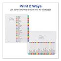 Avery Customizable TOC Ready Index Multicolor Tab Dividers, 26-Tab, A to Z, 11 x 8.5, White, Contemporary Color Tabs, 1 Set (11844)