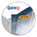 Stride QuickFit D-Ring View Binder, 3 Rings, 1" Capacity, 11 x 8.5, White (87010)