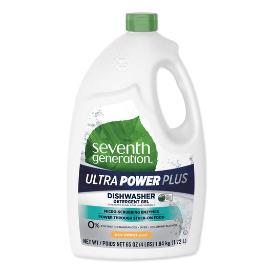 Seventh Generation Natural Automatic Dishwasher Gel, Ultra Power Plus, Fresh Citrus, 65 oz Bottle (22929)