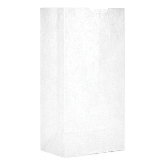 General Grocery Paper Bags, #4 Size, 5" x 3.33" x 9.75", White, 500/Bundle (GW4500)