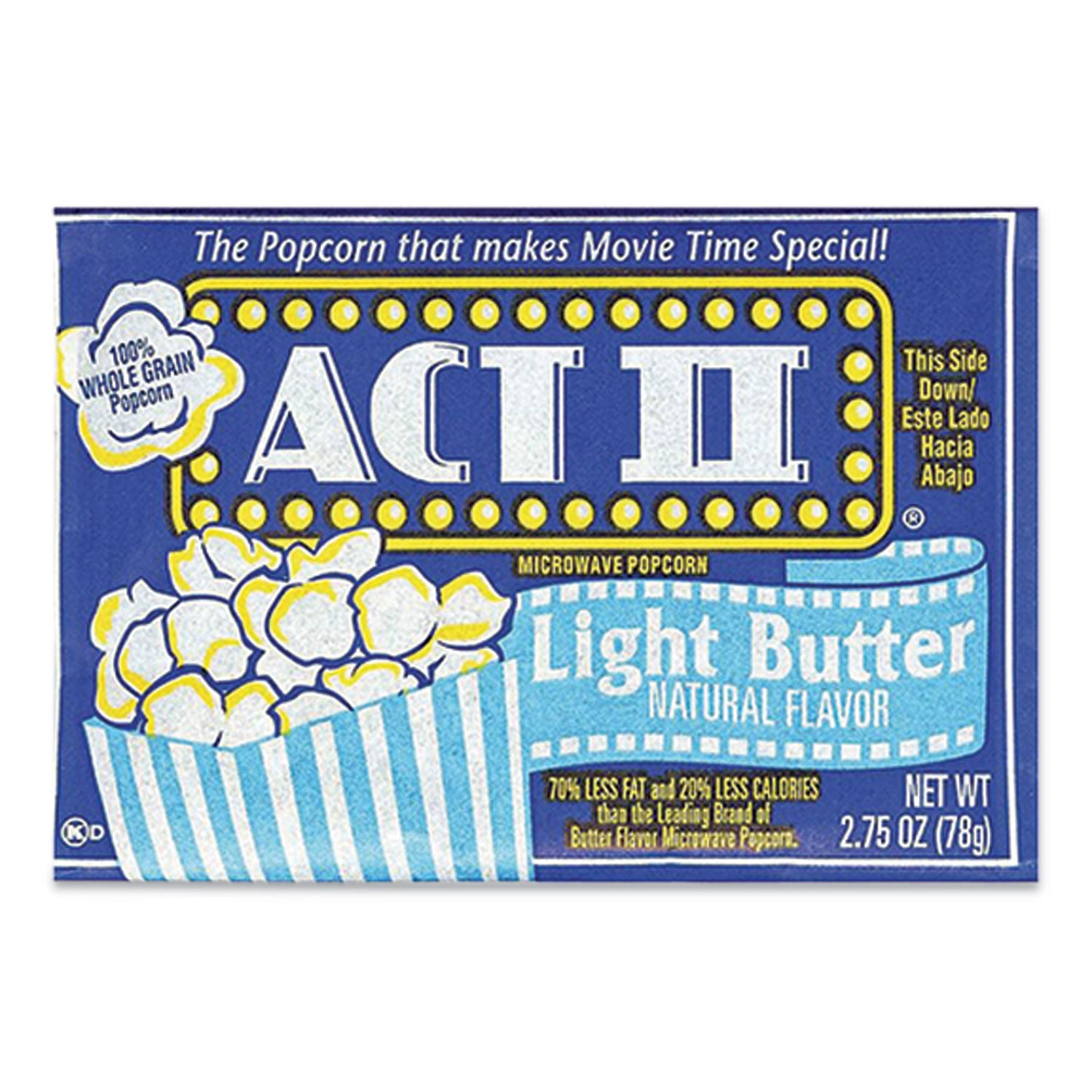 Act II Microwave Popcorn, Light Butter, 2.75 oz Bag, 36/Carton (GOV23243)